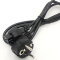 Cable de cable de alimentación de IEC EU Eu Plug PC CA